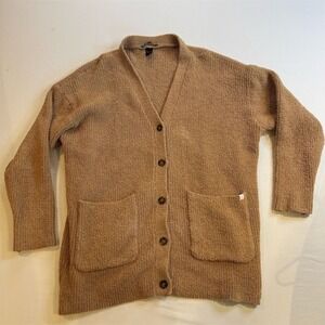 Victoria's Secret‎ Women's Brown Fluffy Knit Cardigan Sweater Size M